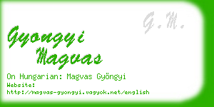 gyongyi magvas business card