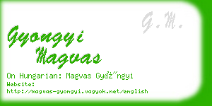 gyongyi magvas business card